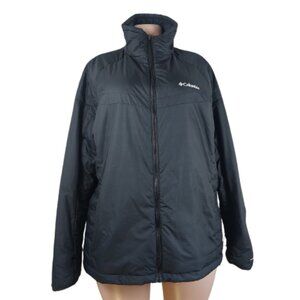Columbia Women's Black Long Sleeve Mock Neck Full-Zip Windbreaker Jacket Size 1X
